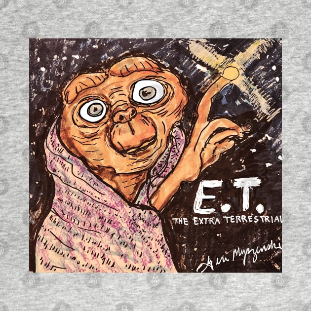 ET The Extra Terrestrial Steven Spielberg by TheArtQueenOfMichigan 